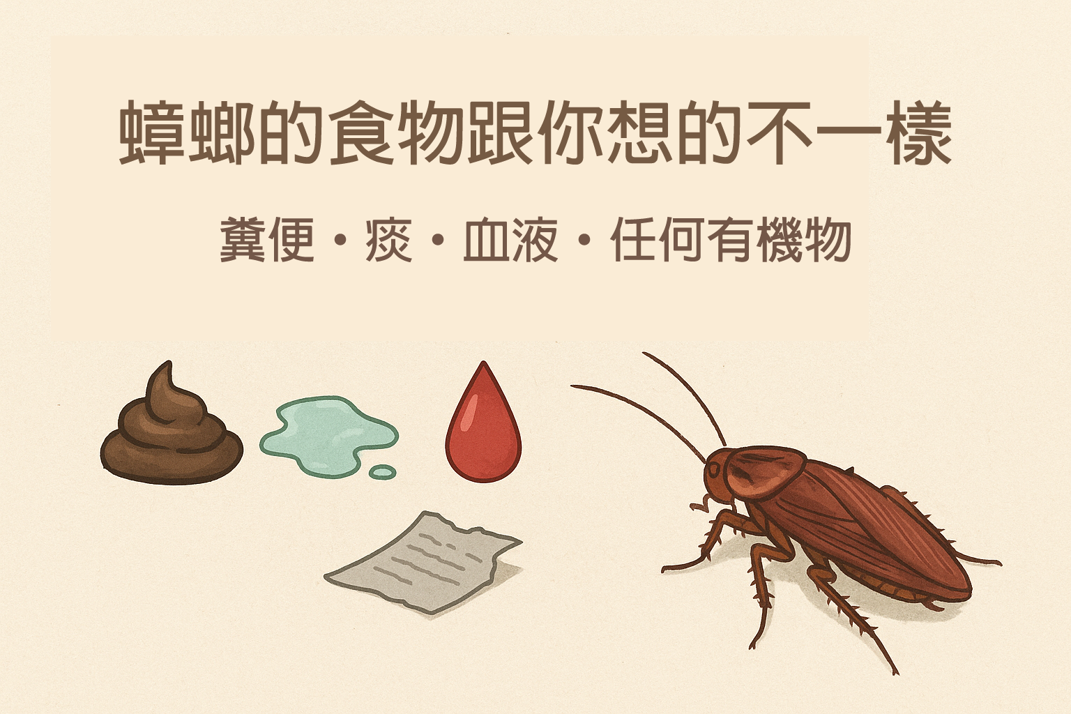 家裡沒食物為什麼蟑螂還是有蟑螂？