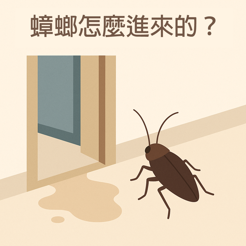蟑螂怎麼進來的？你沒邀請，但蟑螂總有辦法進來