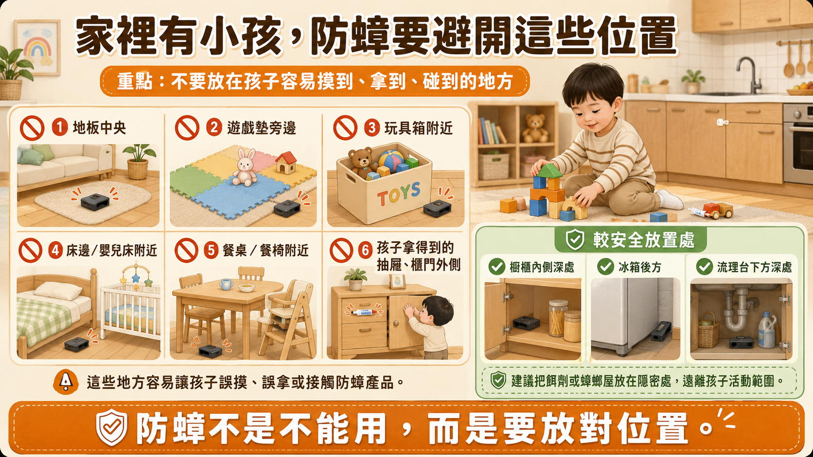 家裡有小孩寵物怎麼安全防蟑？