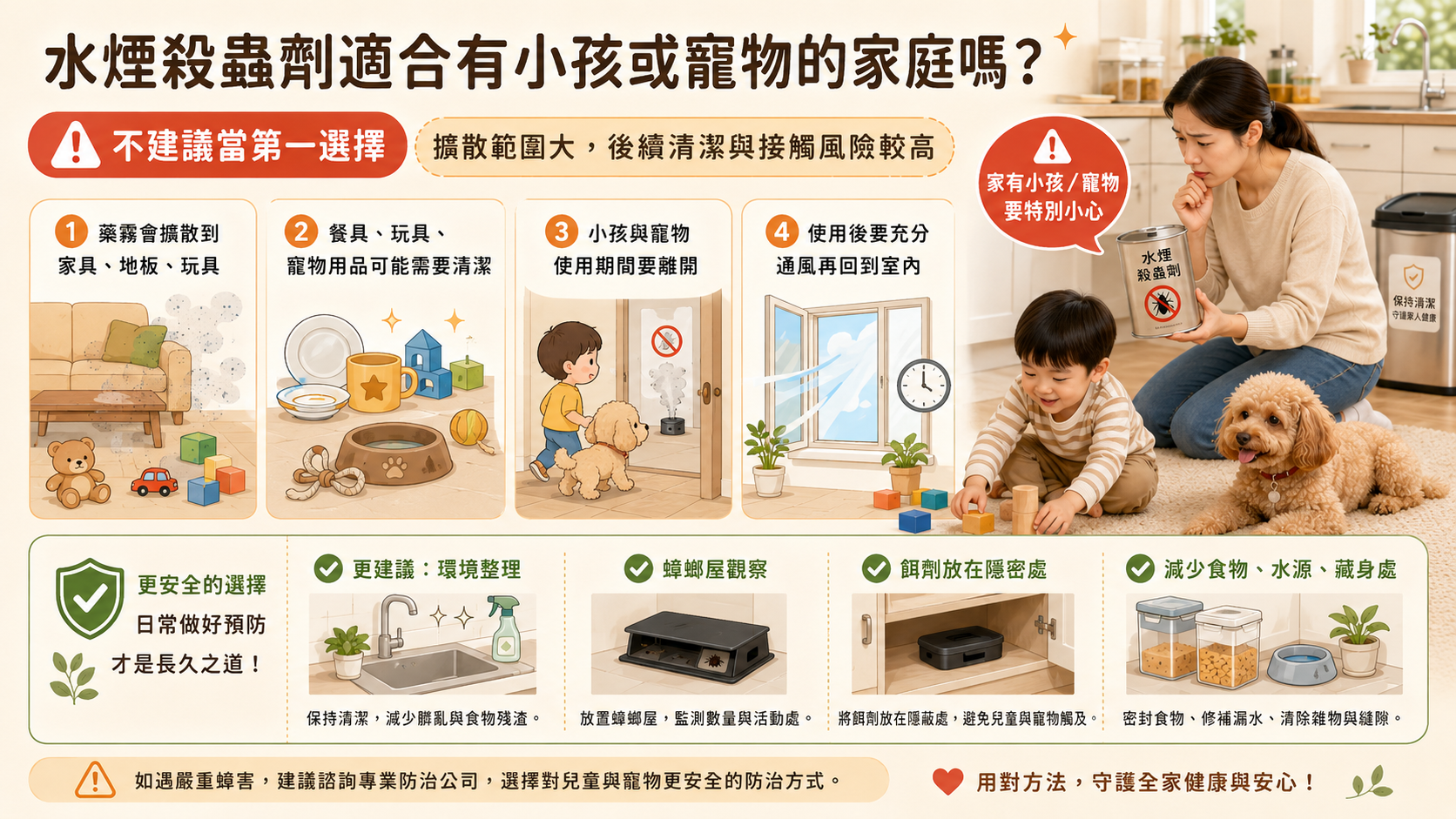 家裡有小孩寵物怎麼安全防蟑？