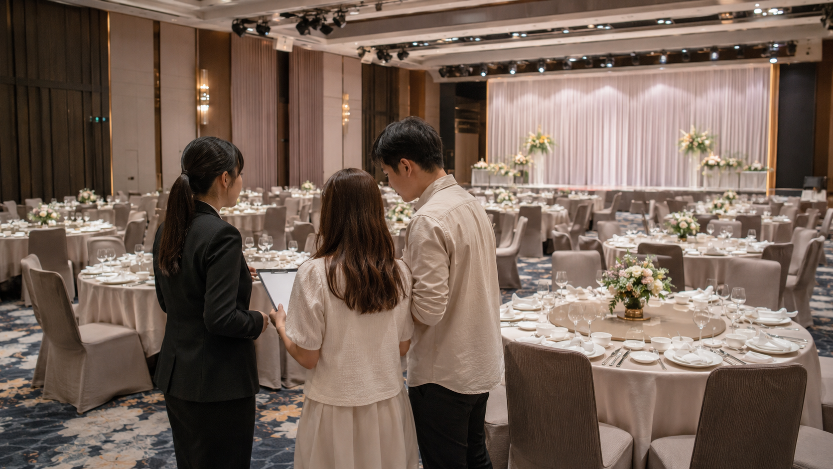 婚宴場地怎麼選？2026 飯店、婚宴會館、餐廳差異，低消、桌數與場地費整理